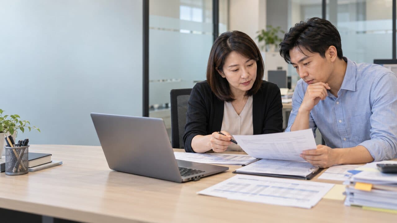 財務與業務在一般辦公室共同檢視逾期帳款、訂單與交付資料