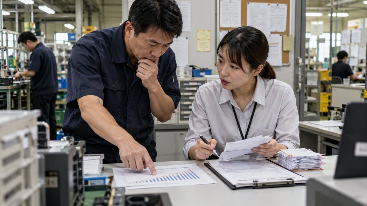 現場主管與分析人員檢視新版流程的例外與回復條件