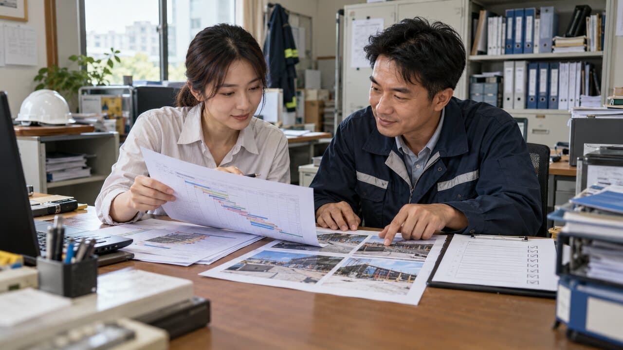 專案協調者與現場人員依排程、照片和清單確認處置結果