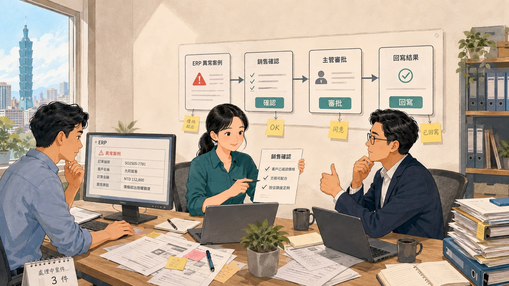 跨部門共同確認 AI 判斷後的例外工作