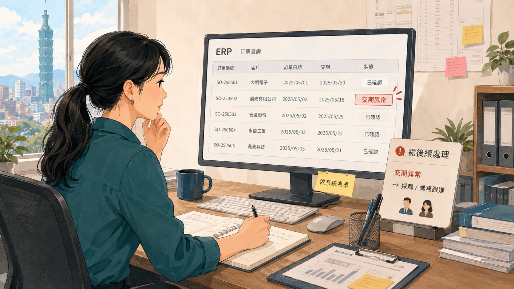 營運人員從核心資料中判斷下一步工作