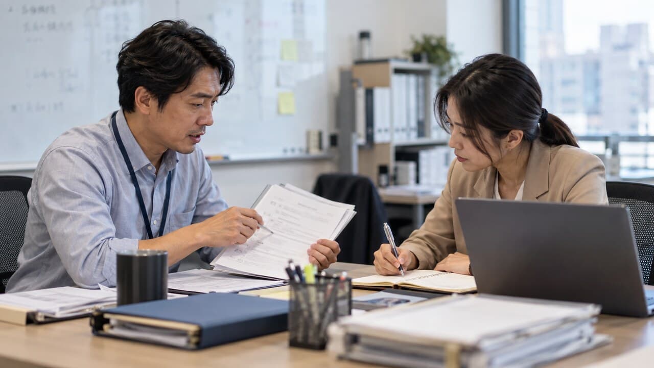 兩位同仁交接長時間 AI 任務的目前狀態與下一步