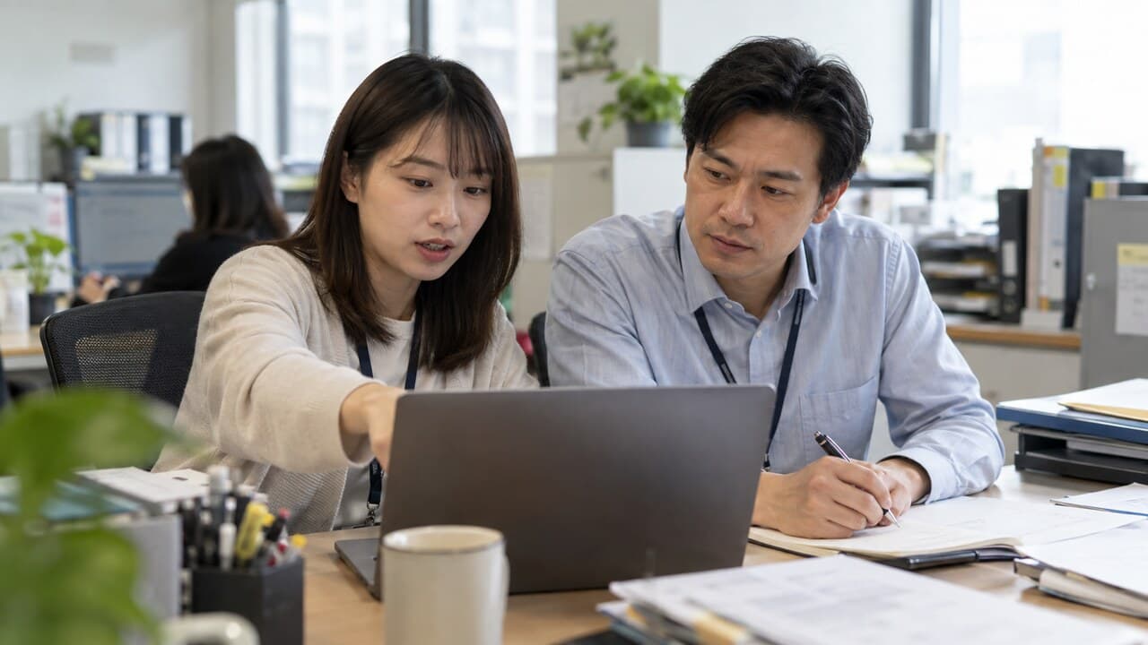 客服人員與主管檢視案件摘要及相關文件