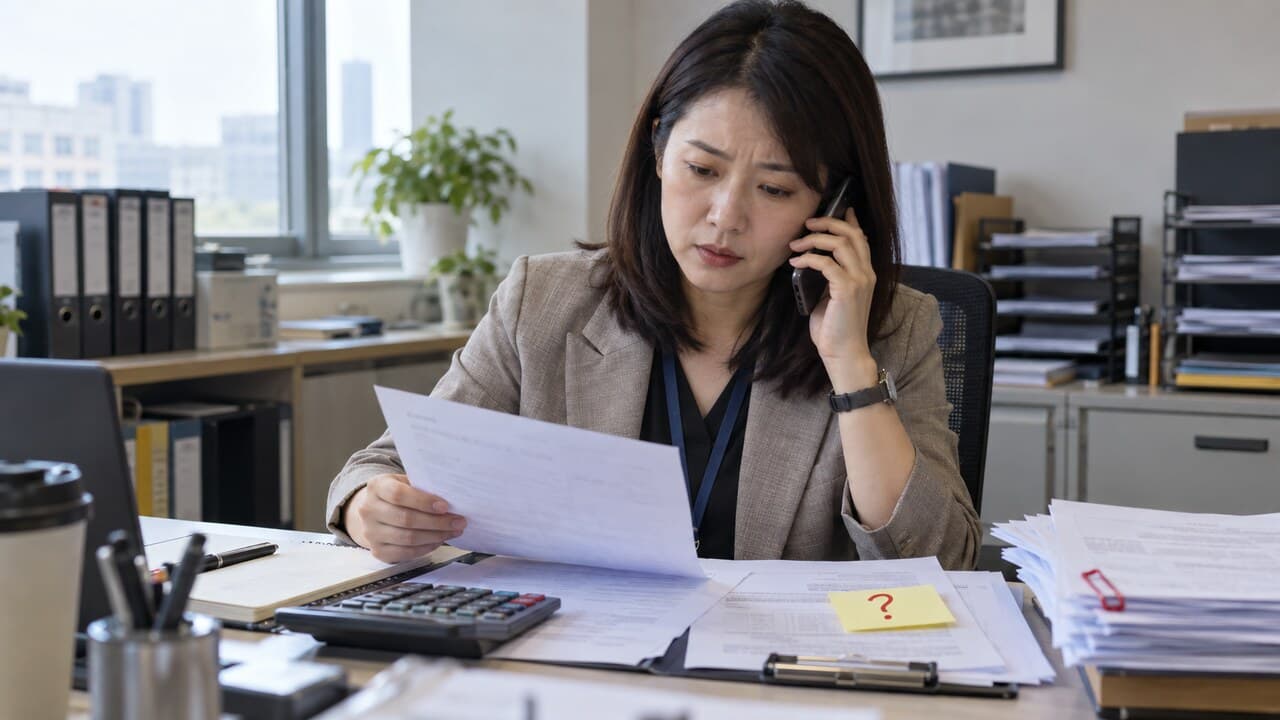財務主管在付款前確認異常供應商或金額並聯絡需求部門